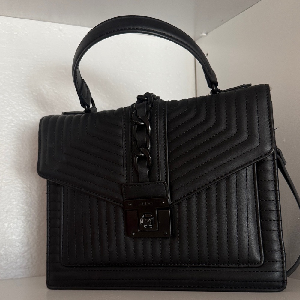 Aldo Black Quilted Crossbody Bag